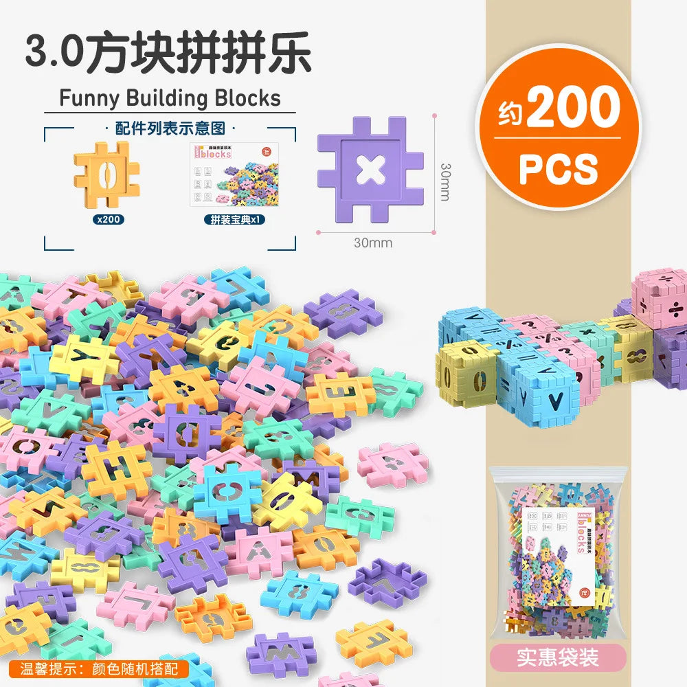 Blocs de construction emboîtables pour enfants, jouet amusant et éducatif, ensemble de construction pour compétences, jouets éducatifs, cadeau, puzzle numérique à faire soi-même