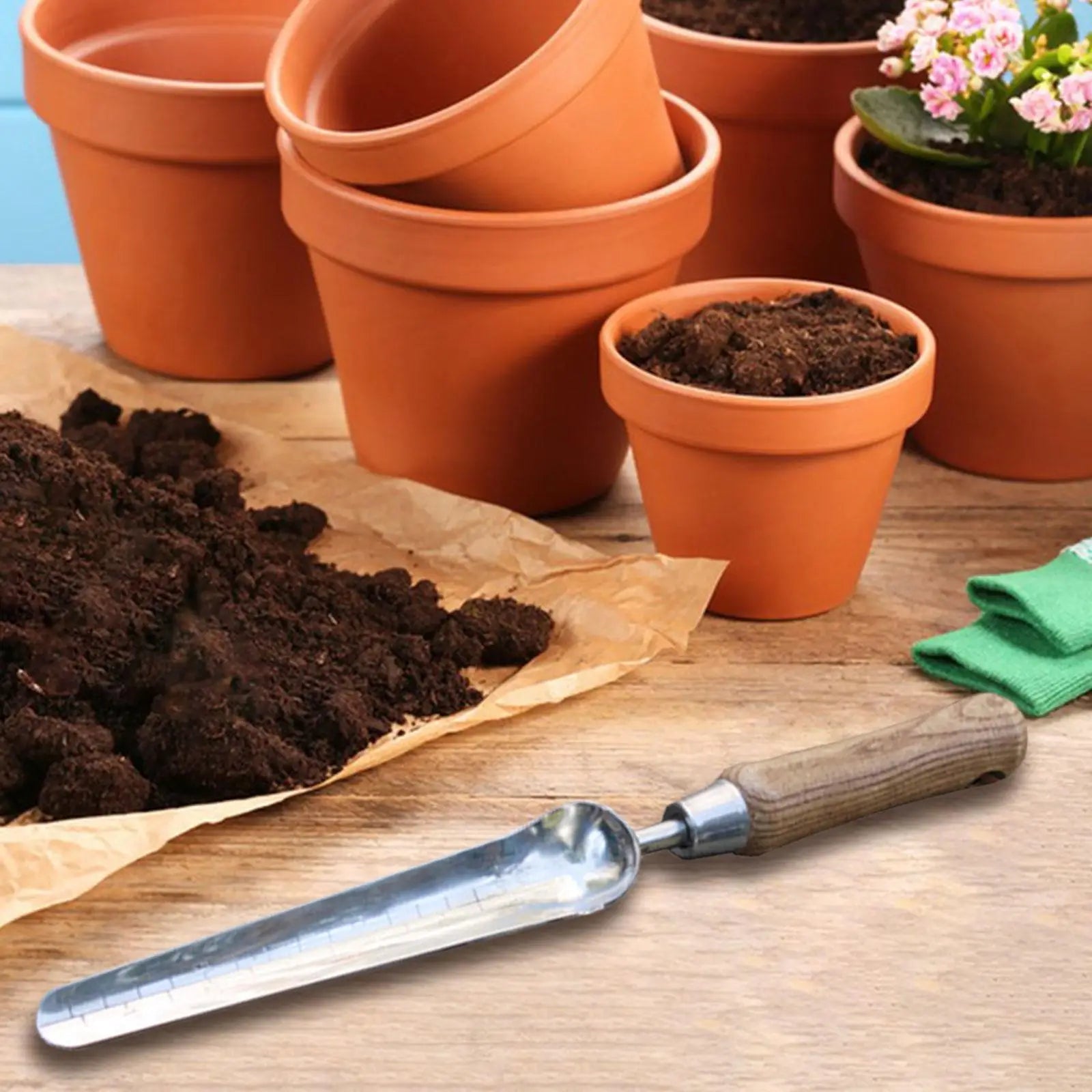 Planting Shovel Garden Shovel Garden Weeding Shovel for Soil Digginng Outdoor Planting Yard Lawn and Farm Household Digging