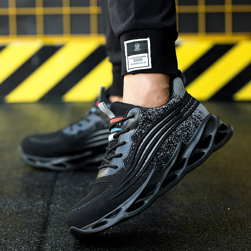2025 New Work Shoes Man Work Sneakers Steel Toe Shoes Anti-smash Anti-puncture Safety Boots Breathable Women Protective Shoe