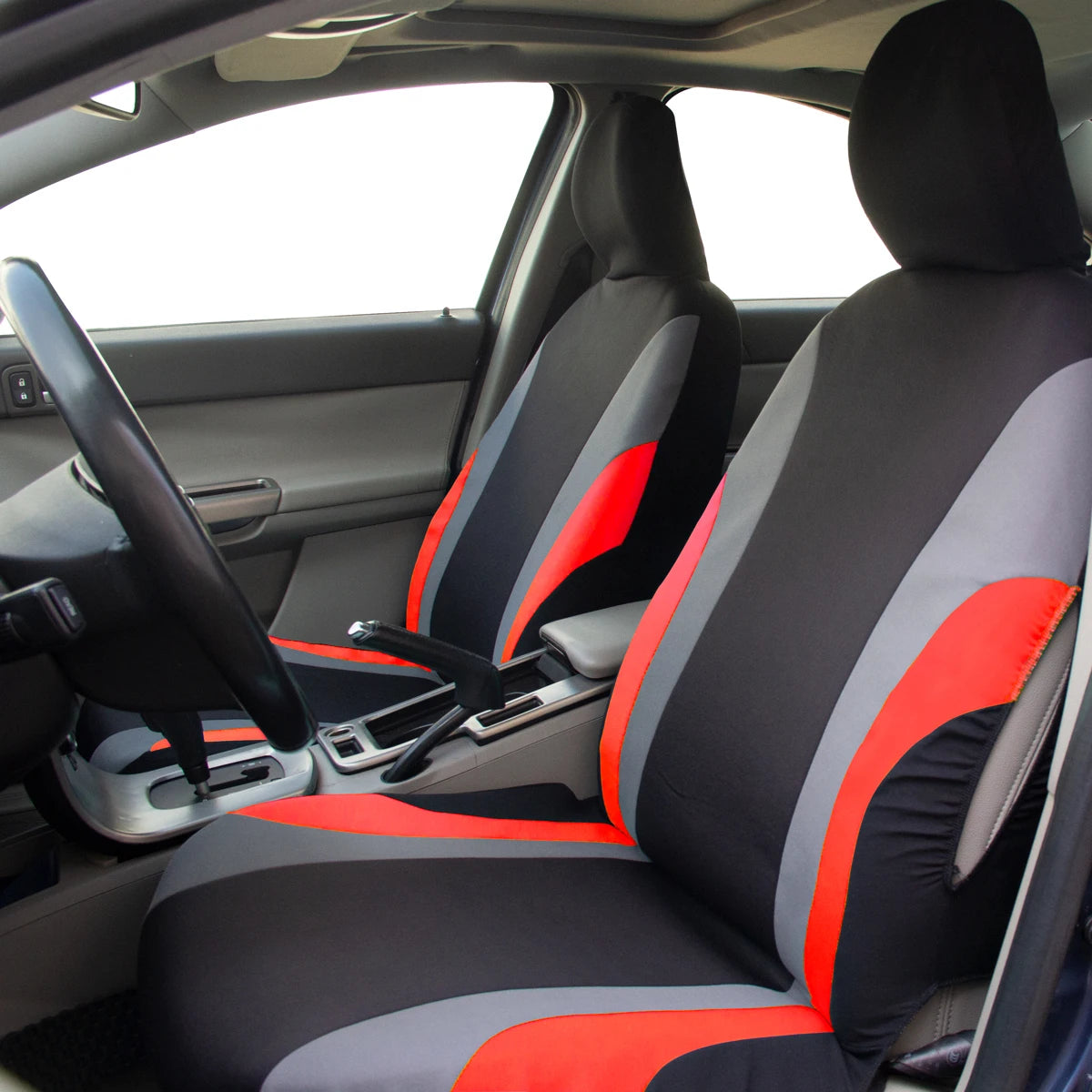 Sports Style Full Set Polyester Fabric Car Seat Covers Car Seat Protector Universal Fit Most Cars SUVs