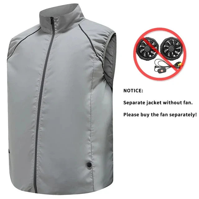 summer Men Cool Vest Wearable Cooling Fan Vest Air-conditioned Clothes Evaporative Cooling Construstion Vest for men