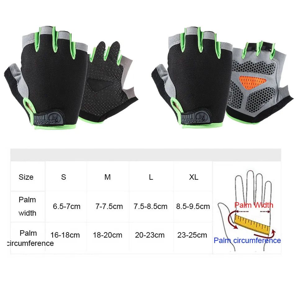 GTUBIKE Half Finger Weightlifting Gloves Cycling Fitness Shock Absorbent Non-slip Sports Climbing Outdoor For Men And Women