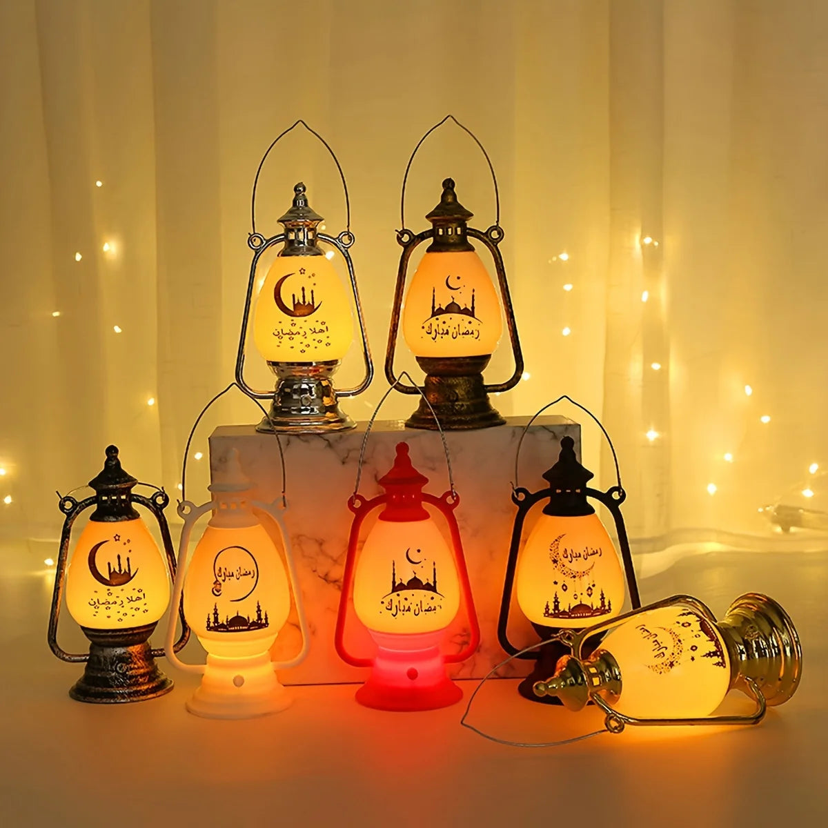 Muslim Decorations, LED candle lights, Ramadan decorative lantern lights, Eid al Fitr Decoration Home Party Gifts
