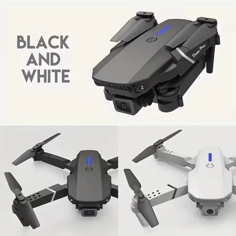 E88Pro RC Drone 4K Professinal With 3 Battery 1080P Wide Angle HD Camera Foldable Helicopter WIFI FPV Height Hold Gift Toy