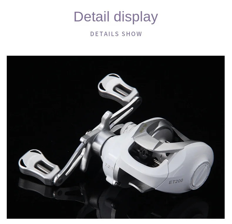 New 4+1 Ultra Smooth Fishing Baitcasting Reel 6KG Max Drag 7.2:1 High Gear Metal Line Cup Sea Jig Wheel For Catfish Bass Carp