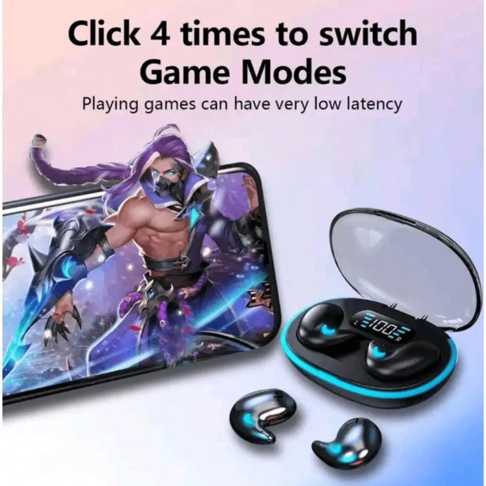 X55Pro Sleeping Bluetooth Earbuds Wireless Bluetooth Earphones Waterproof Hi-Fi Stereo Earpods with Mic apply to smartphones