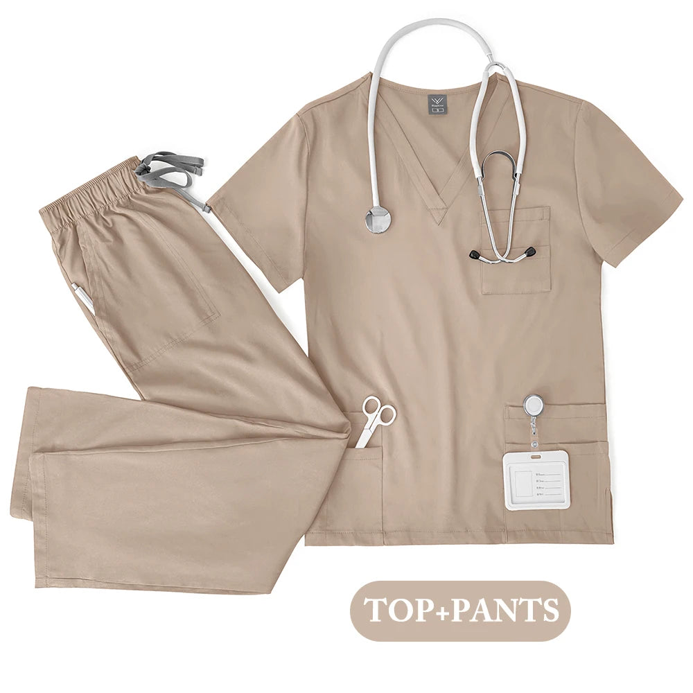 Conjunto unisex de uniforme médico – Cómodo, profesional y perfecto para el trabajo en el sector sanitario