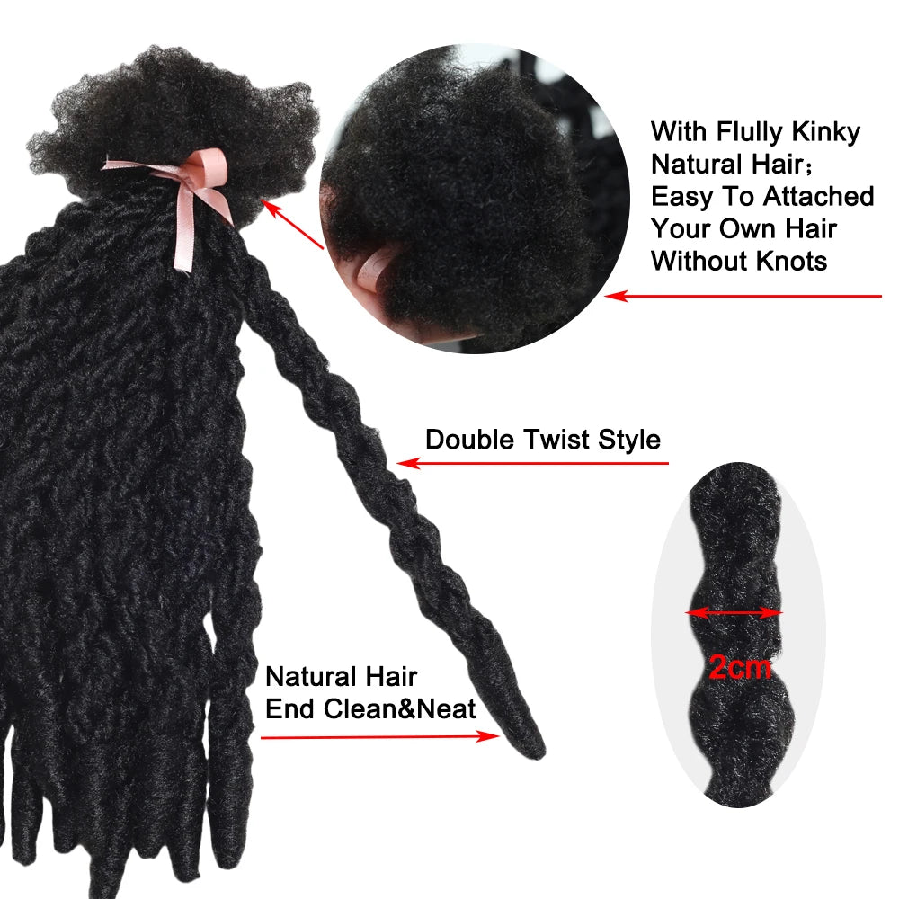 1 Pack 12 Strands Double Twisting Black Synthetic Twist Hair Braids 14 Inch Soft Knotless Crochet Locs for Weave Extensions
