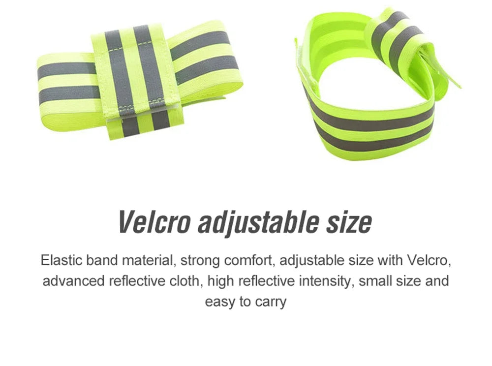 Reflective Bands For Wrist Arm Ankle Leg High Visibility Reflect Straps For Night Walking Cycling Running Safety Reflector Tape