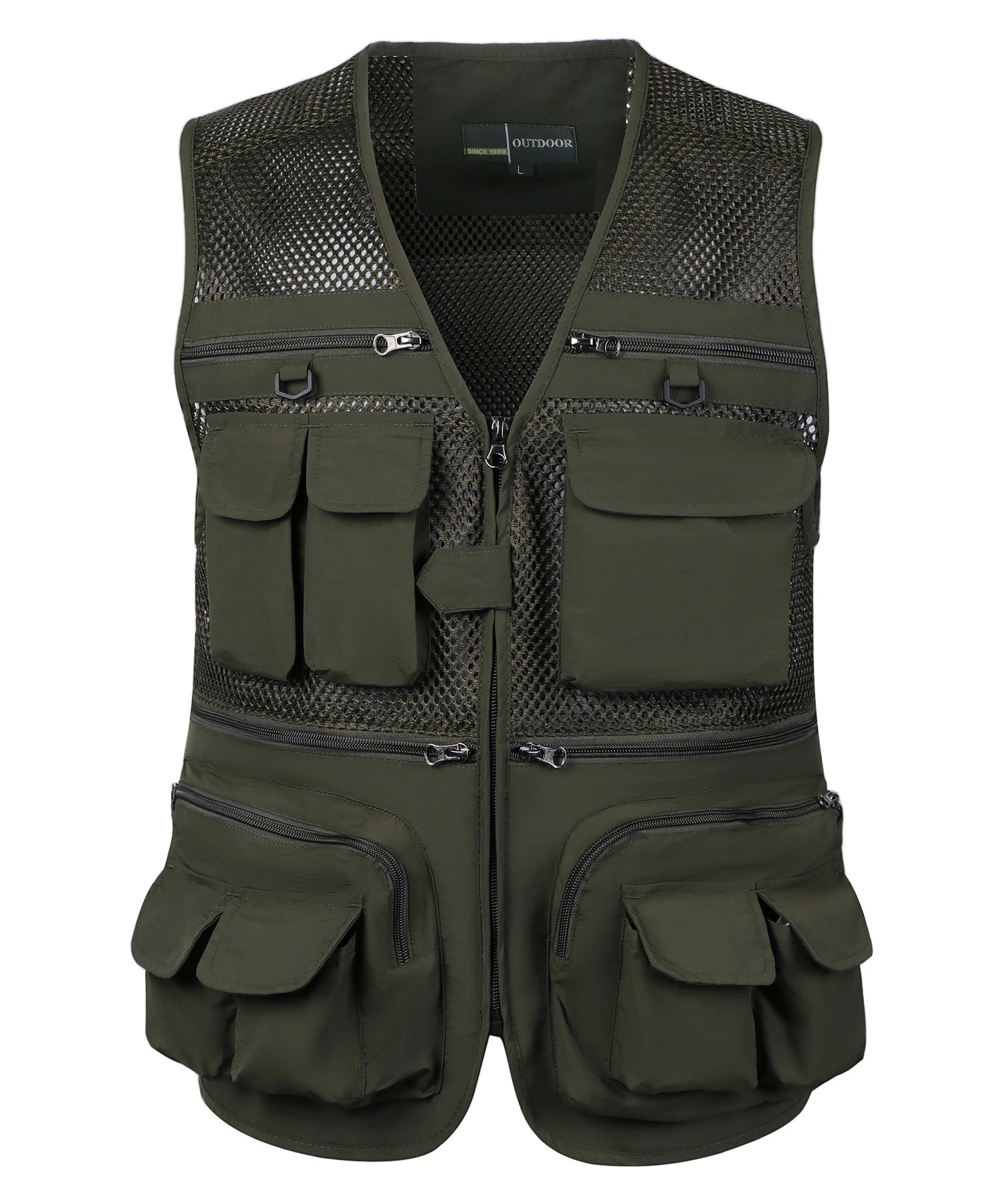 Men's Vest Tactical Webbed Gear Coat Summer Photographer Waistcoat Tool Many Pocket Mesh Work Sleeveless Jacket Male