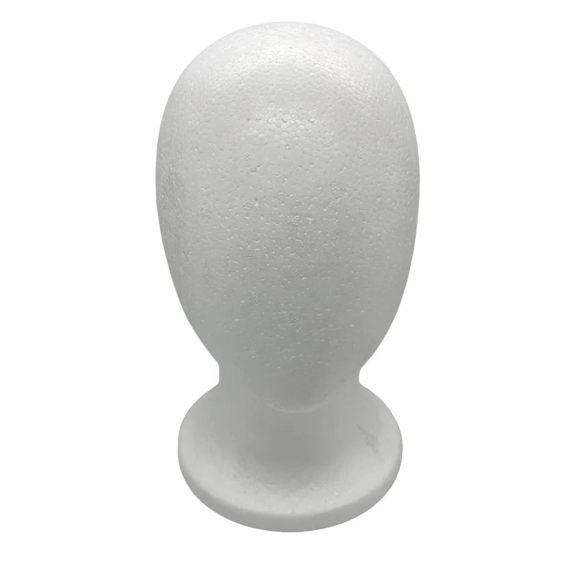 Cabeza de maniquí de espuma de poliestireno alta para exhibición de sombreros, gafas, pelucas, soporte de exhibición, maniquí, modelo de cabeza