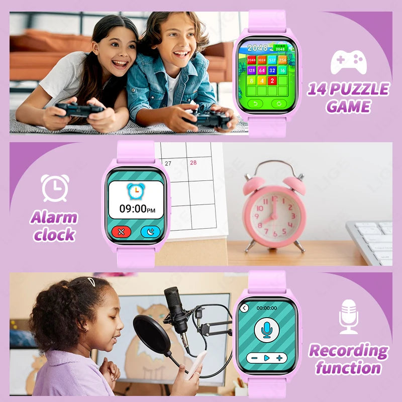 Kids Smart Watch Girls Boys SmartWatch for Kids Smartwatch Gifts for 4-15 Years Old Sports Pedometer Birthday Gift for Children