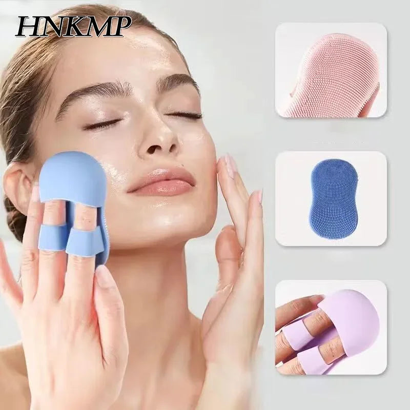 Silikon ansiktsrensebørste ansiktsmassasjeapparat hudpleie skrubb renseverktøy mini skjønnhetsverktøy myk dyprensende peeling