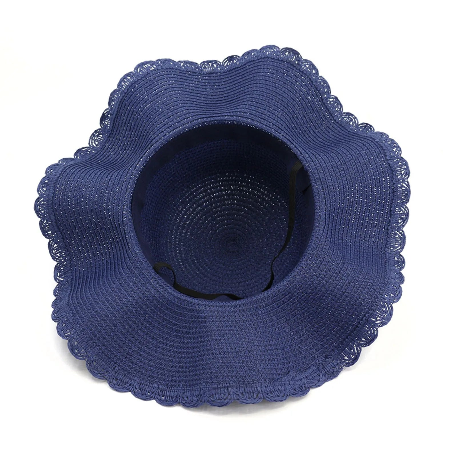 Straw Hat Sun For Women Ethnic Style Summer Beach Holiday Flat Brim Straw Hat New Handmade Paper Straw Beach Sun Hat Women
