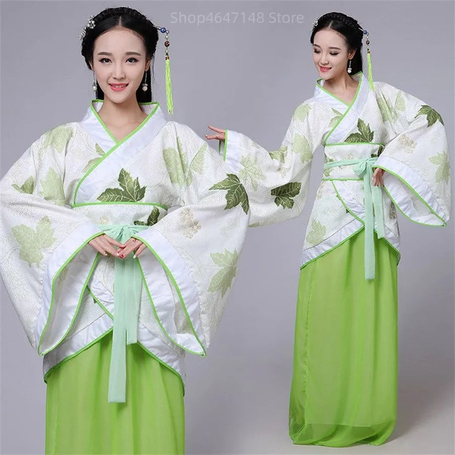 Chinese Traditional Clothing for Women Dress Hanfu Folk Dance Performance Fairy Dresses Ancient Costume Festival Outfit Retro