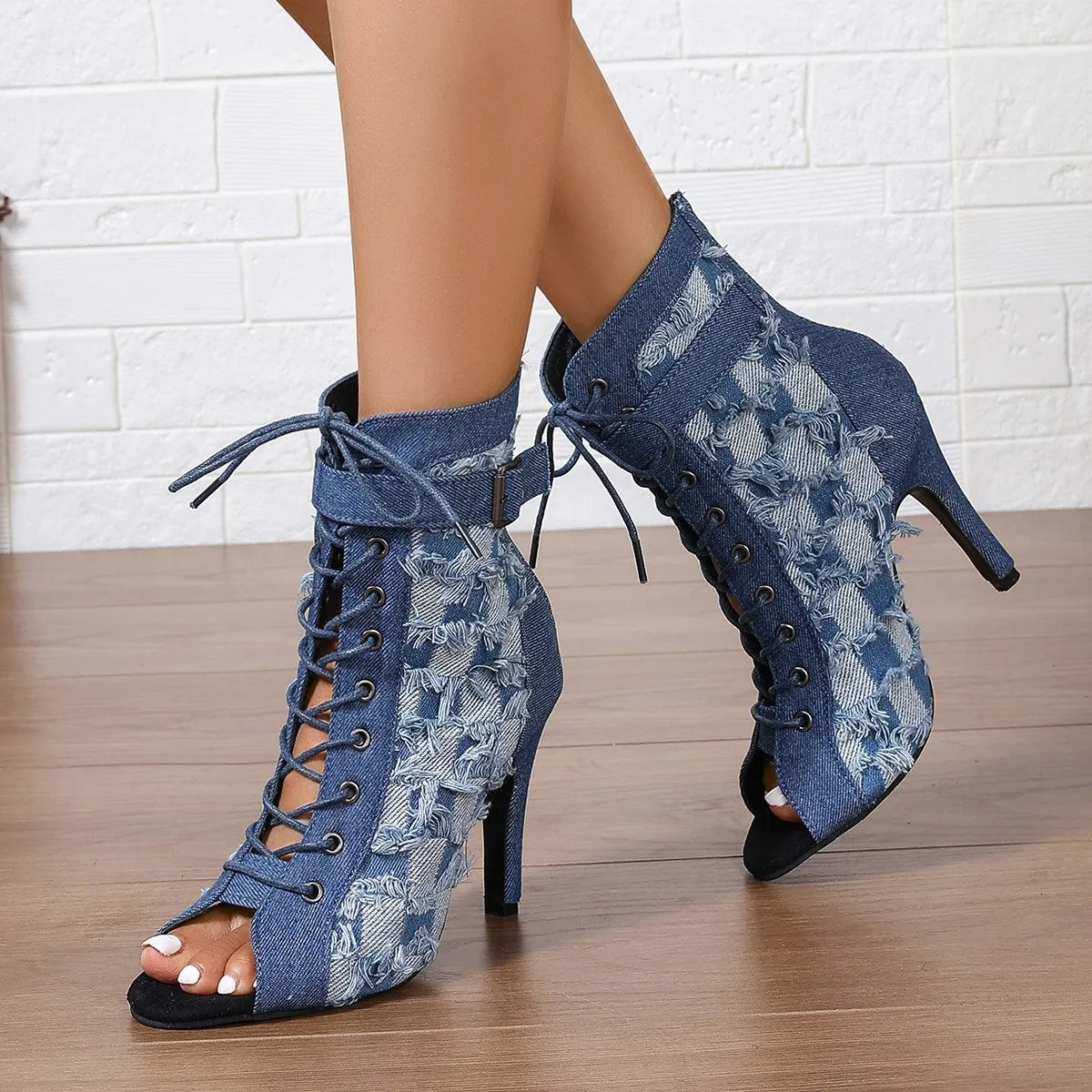 Open-Toe Ankle Boots