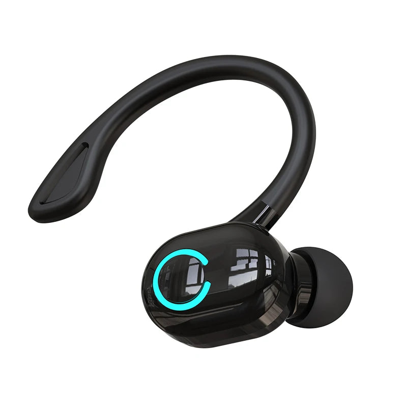 Auriculares inalámbricos Bluetooth graves HIFI con micrófono HD, tipo gancho para la oreja, auriculares con cancelación de ruido, resistentes al agua, para juegos y deportes