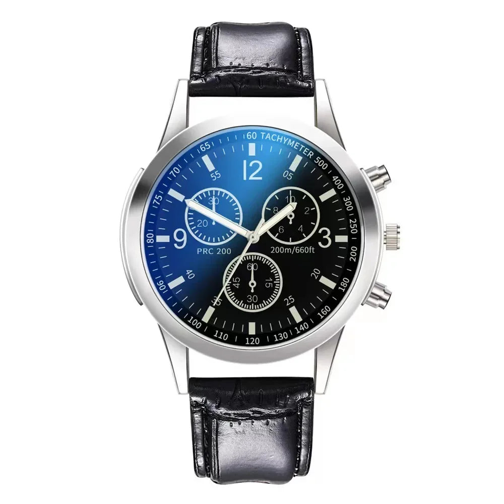 Nuevo reloj de hombre, banda de lujo, reloj redondo, moda, Blu-ray, reloj romano para hombre, relojes para hombre, שעון ספורט, часы мужские наручные