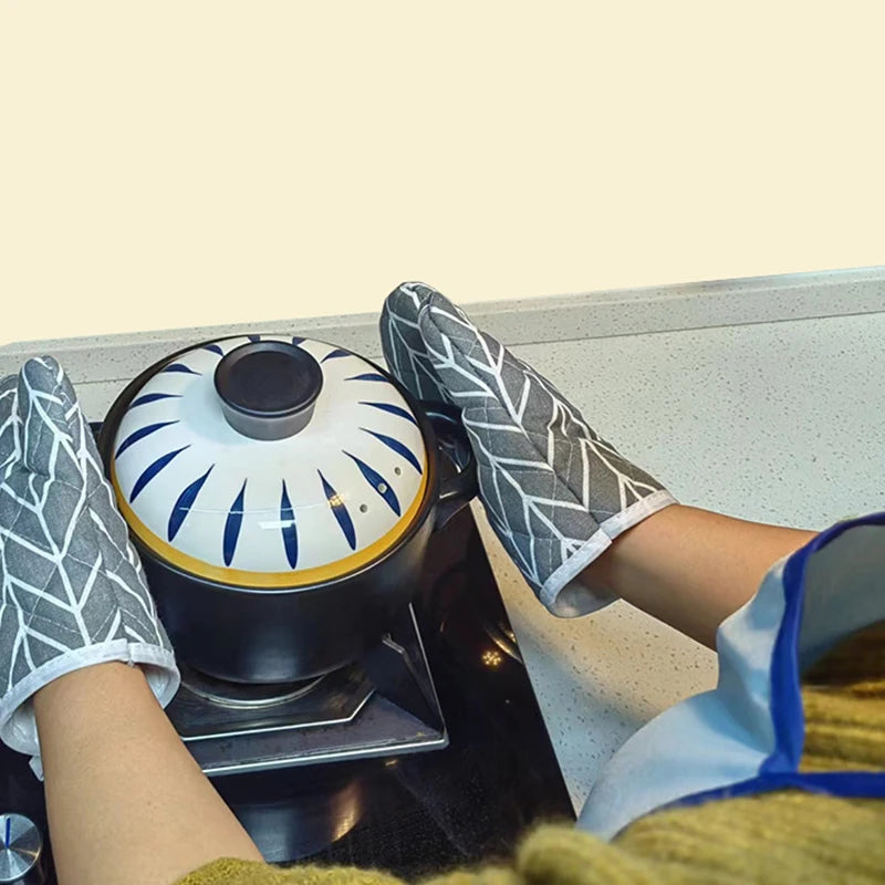 Gants de cuisine, gants de four, gants de four à micro-ondes, gants en lin résistants aux hautes températures, ustensiles de cuisine