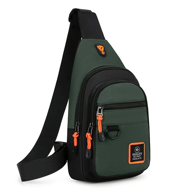 Bolso de hombro para hombre, de ocio al aire libre, para senderismo y bicicleta, bandolera deportiva impermeable, mochila de viaje, bolso de pecho para hombre, bolso de hombro