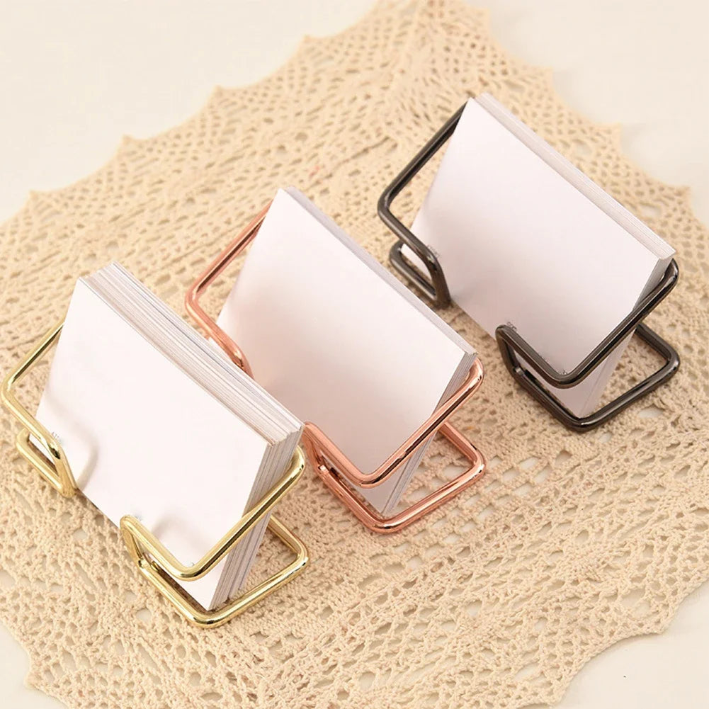 Business Card Display Holder Metal Desktop Minimalist Organizer for Office Countertop