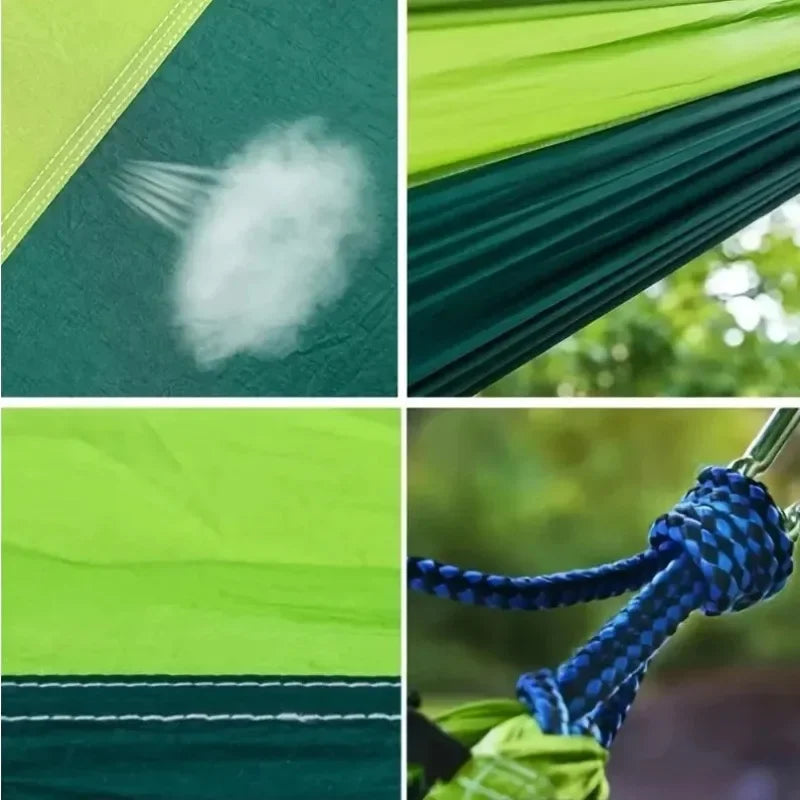 Hamaca de camping Accesorios de camping Equipo para exteriores e interiores con correas de árbol Hamacas ligeras de nailon para viajes de senderismo