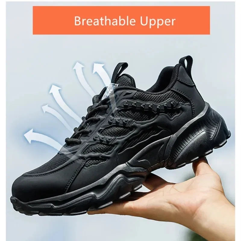 white work shoes lightweight comfortable safety shoes man women work shoes with a steel toe puncture proof safety work sneakers