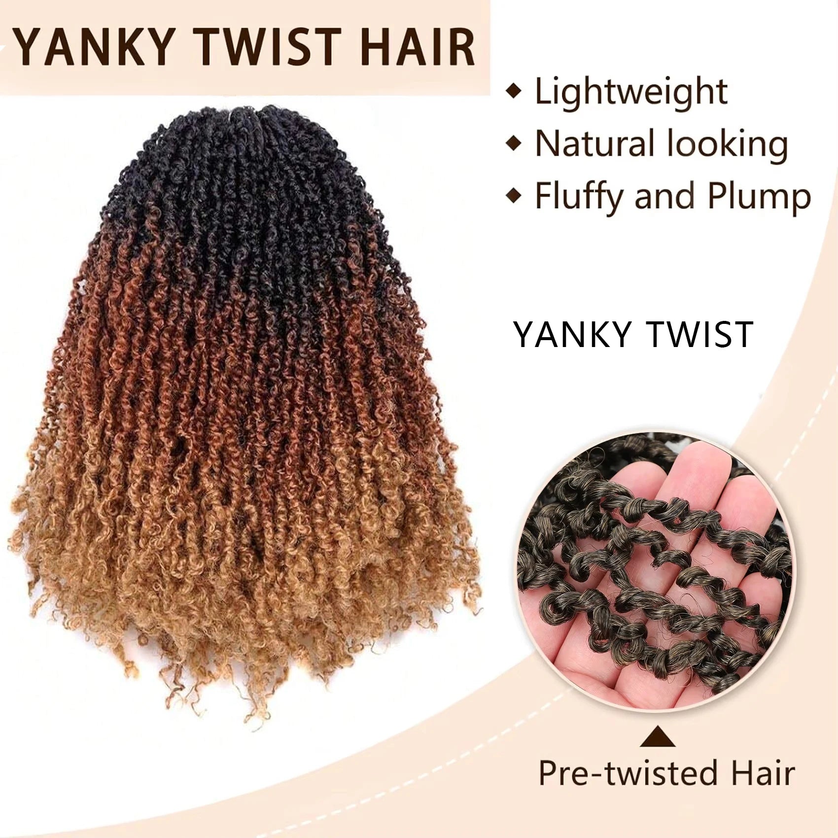 Cheveux au crochet Ombre Yanky Twists