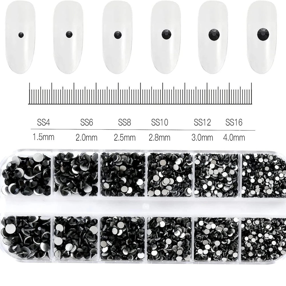 180 Uds. diamantes de imitación de cristal AB de espalda plana, gemas de diamantes de formas múltiples, piedras de cristal azul púrpura para decoración de uñas DIY