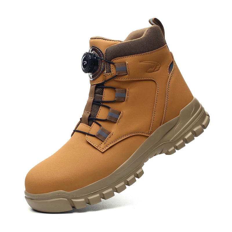 Zapatos de seguridad con puntera de acero para hombres y mujeres, ligeros, anticaída, zapatillas con puntera de acero, botas de trabajo indestructibles, calzado de seguridad para construcción