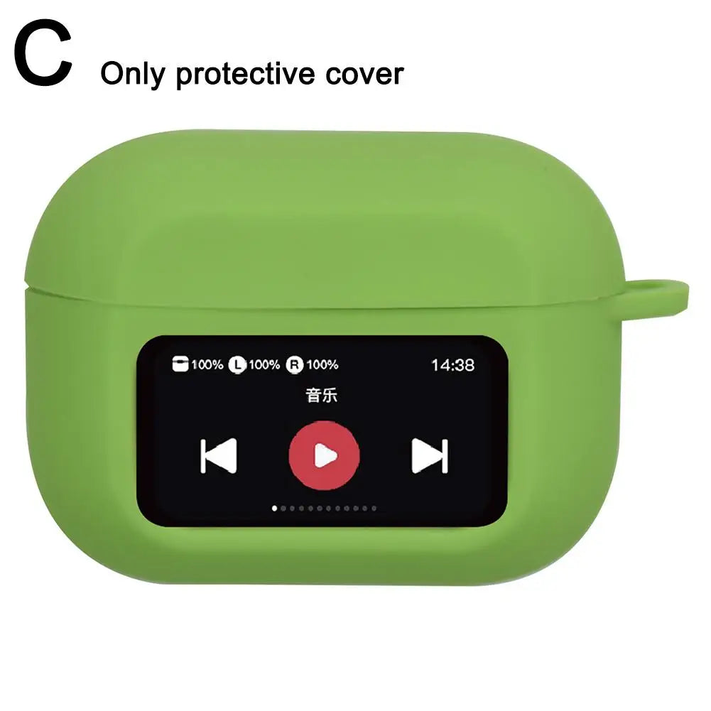 Funda para auriculares A9 Pro Funda para auriculares para Airpods Cubierta protectora Anticaídas Antigolpes Antipolvo Funda de silicona transparente