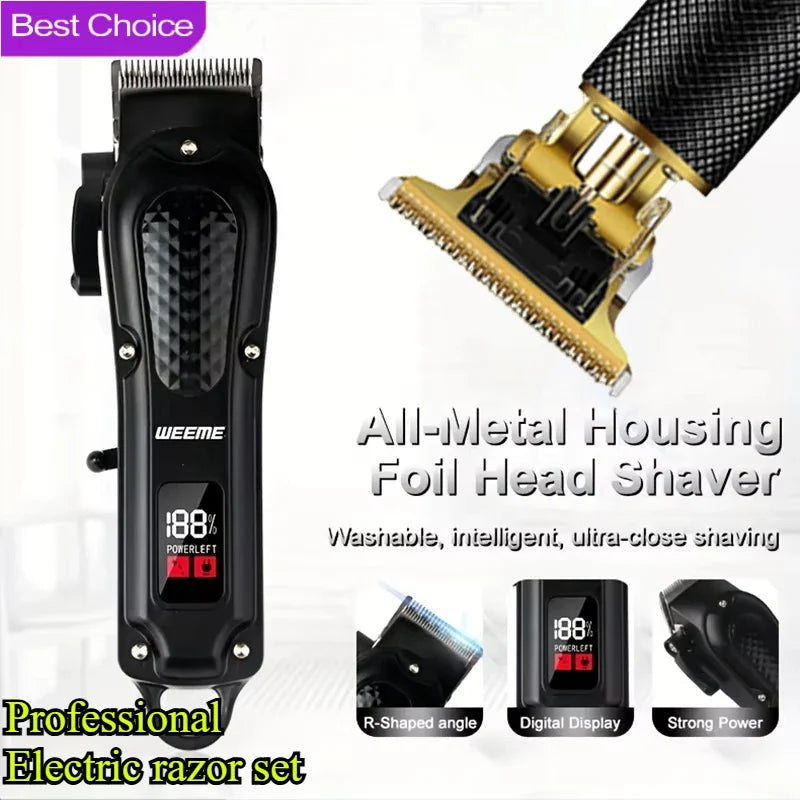 Professional hairdresser_ T9 Electric USB razor set hair salon Men's beauty tools hair trimmer, sideburn, body hair, armpit hair