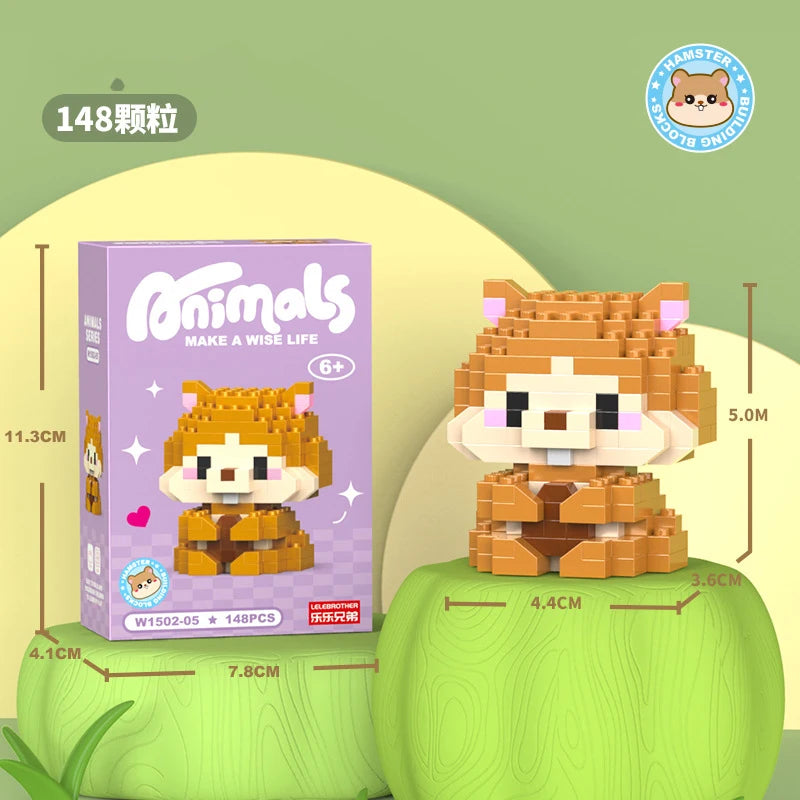 Bloques de Construcción de Micro Partículas de Animales para Adultos Juguete para Niños de 6 a 12 Años Regalo de Cumpleaños para Niño Perro Gato Mini Ladrillos Juguetes para Niñas
