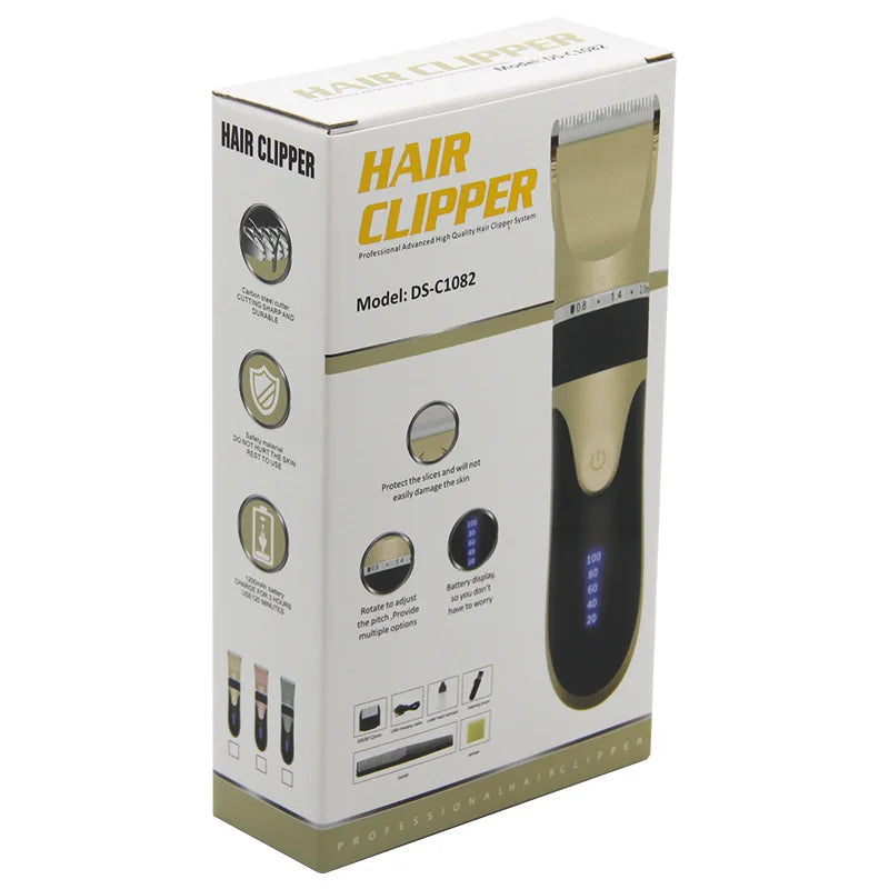Hair Clipper for Men & Kids - Barber-Grade Beard Trimmer with Ceramic Blades Low Noise Precision Hair Cutting Machine