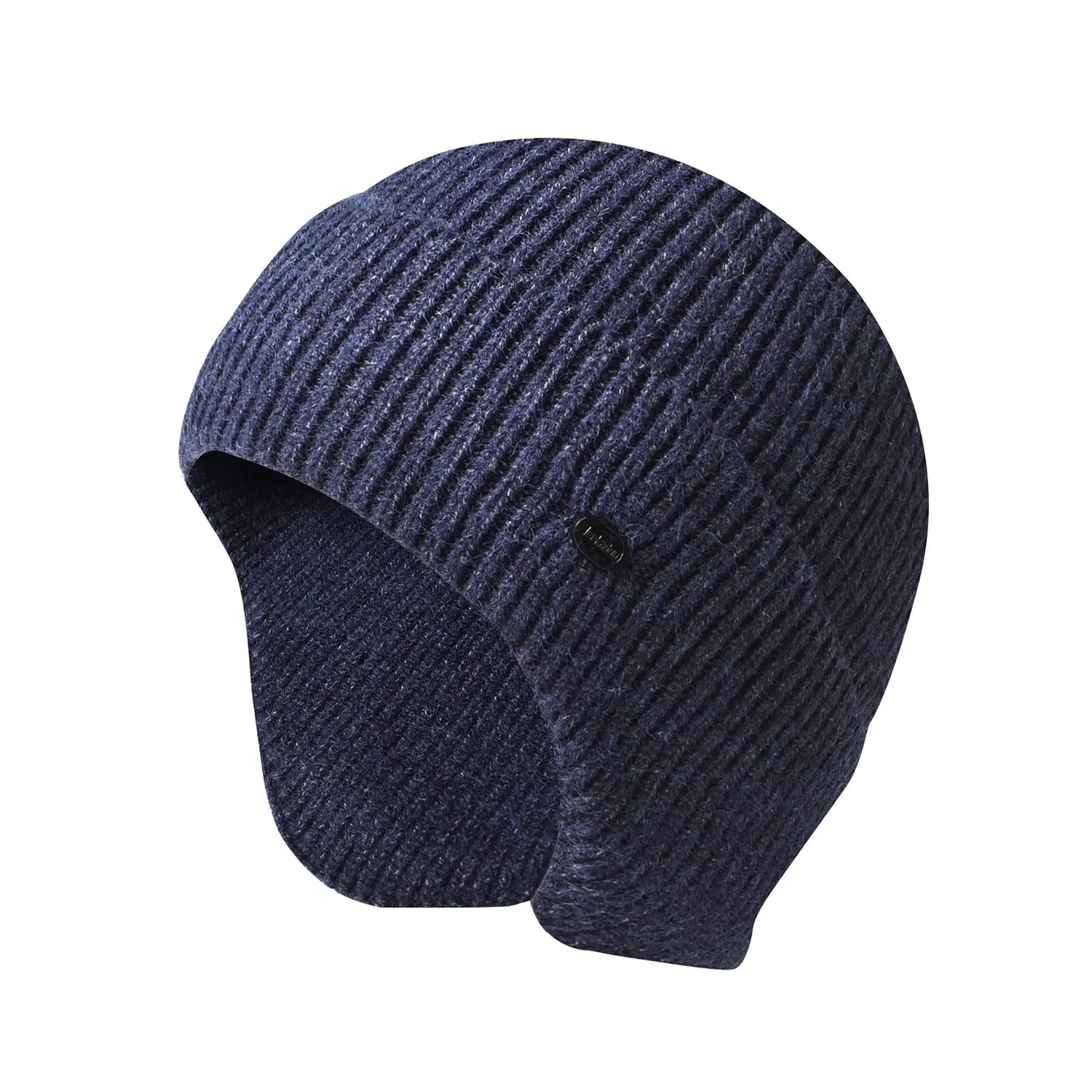 Gorro de invierno unisex de imitación de terciopelo de conejo para hombres y mujeres, gorro de punto de lana con orejeras, protección térmica para las orejas, gorro de ciclismo y esquí