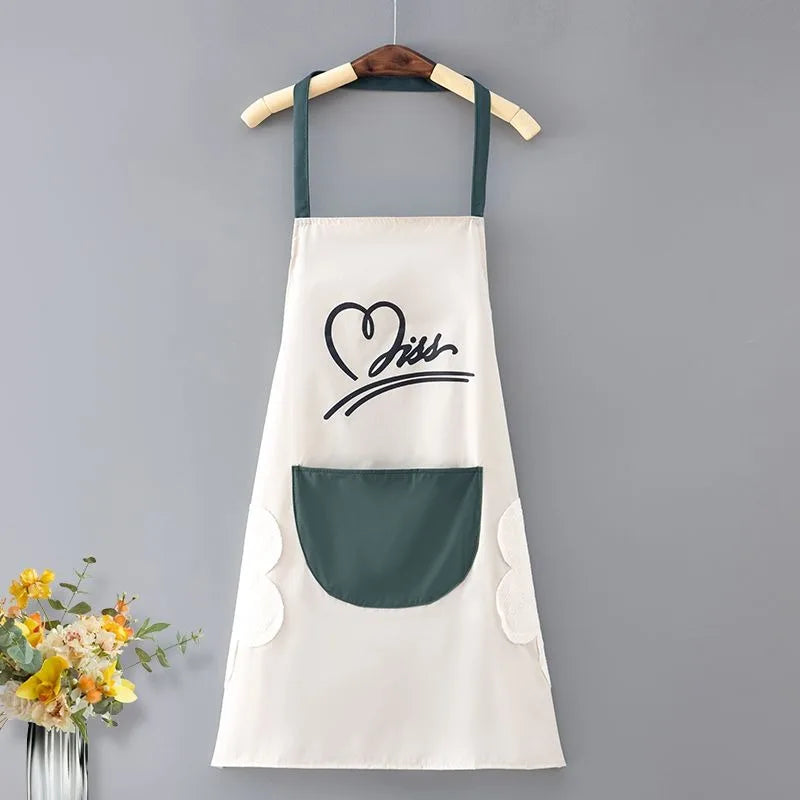 Cute Kitchen Aprons for Woman Men Chef Work Apron for Grill Restaurant Bar Shop Cafes Beauty Nails Studios Uniform