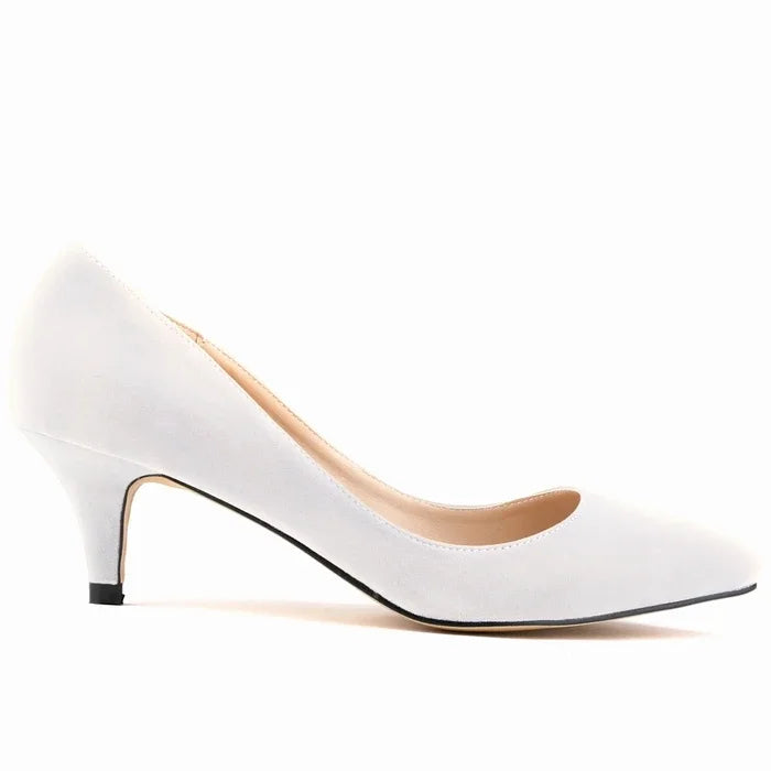 Spring And Autumn Women Shoes High Heels Solid Color Breathable Non Slip Sole Latex Insole Work Wedding Shoe Large Size