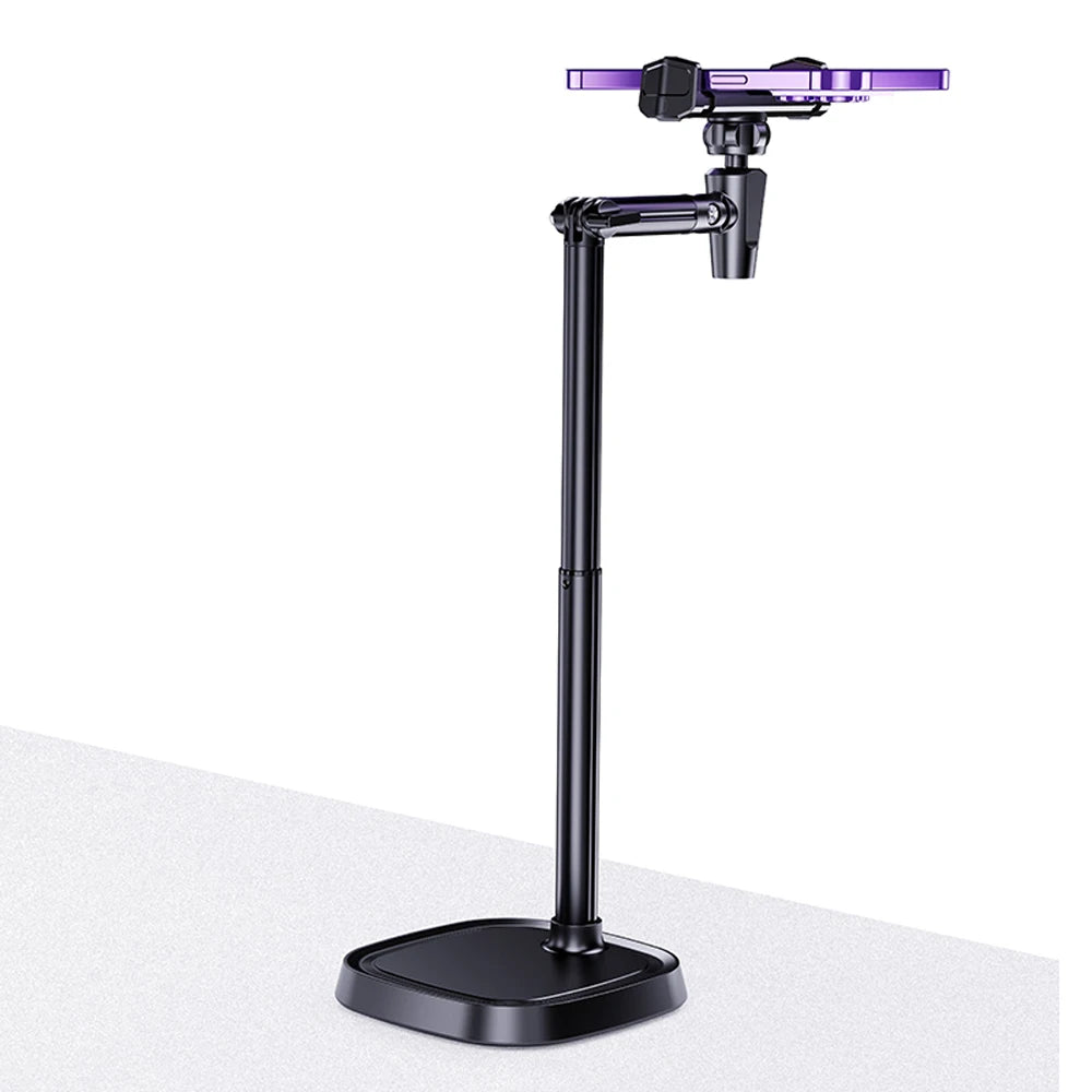 Phone Holder Height Adjustable Phone Holder for Live Broadcast, Portable Folding Multi-Angle Adjustable Stand for Cell Phone