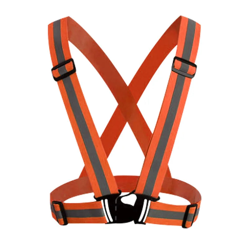 Reflective Traffic Labor Protection Construction Strap Night Running Sports Cycling Reflective Clothing Elastic Vest Fluorescent