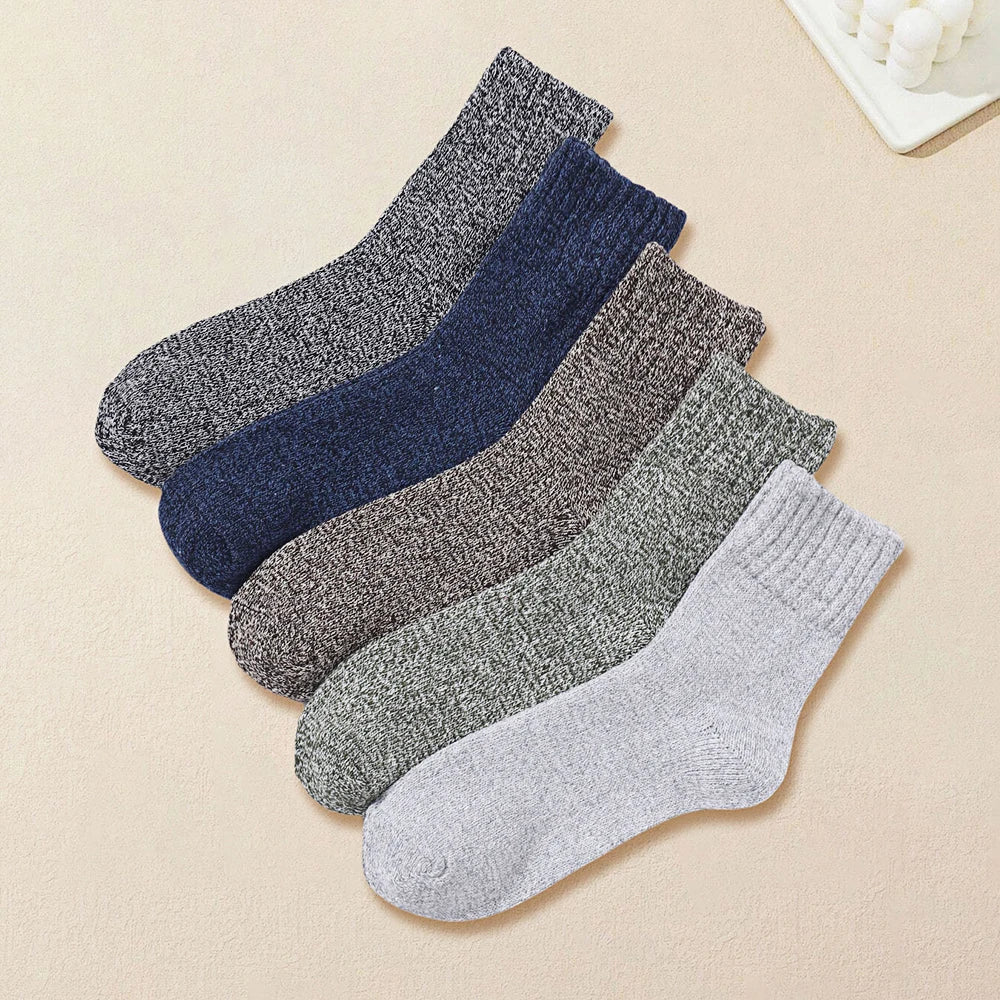 5 Pairs Of Premium Merino Wool Crew Socks For Men And Women Soft Breathable Moisture Wicking For Winter Outdoor Activities