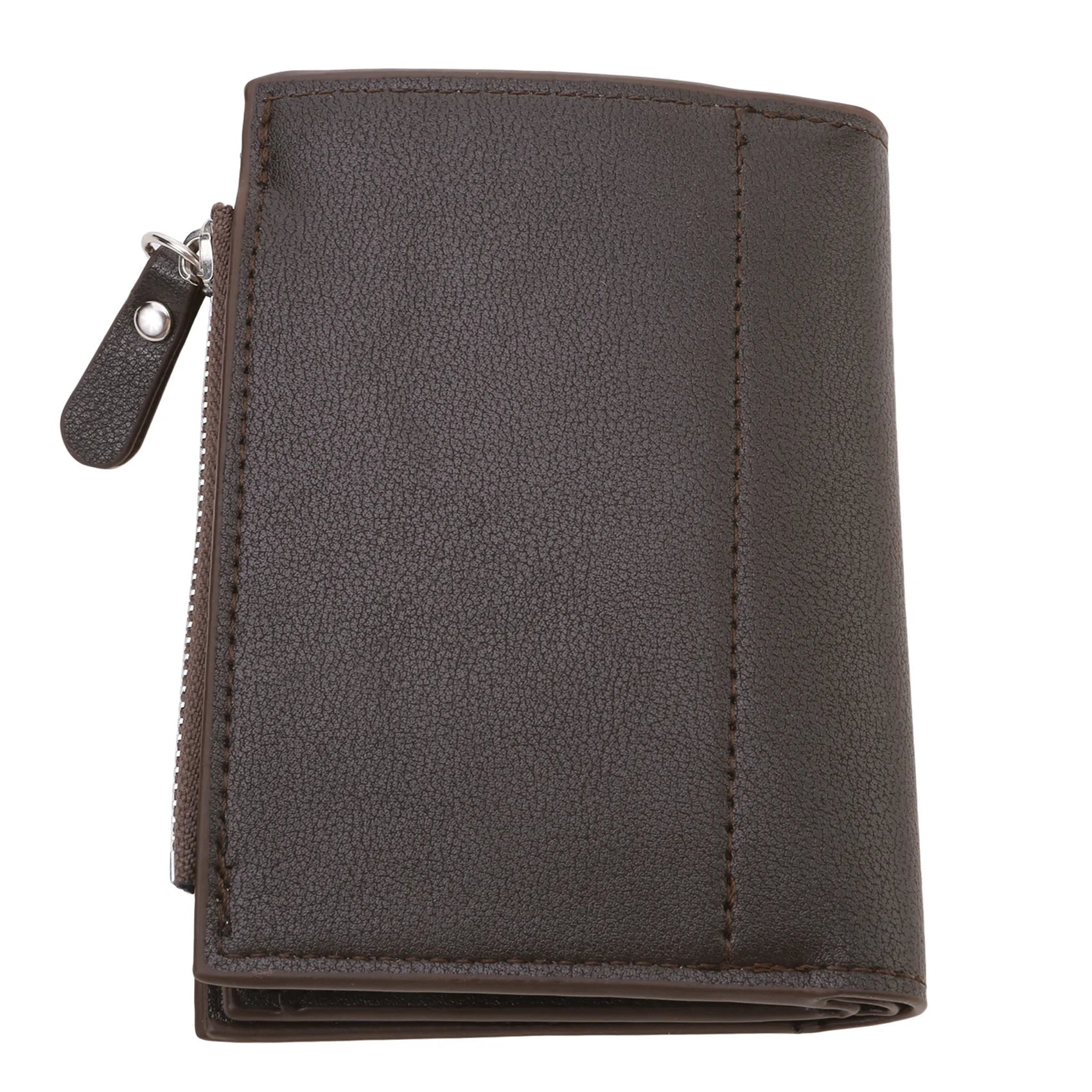 Men Wallet Short PU Male Purse Black Coffee Credit Card Holders with Zipper Men Wallet Money Bag