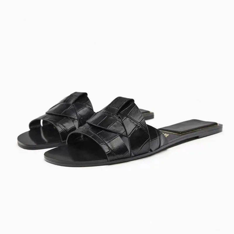 New Fashion Slippers Women Sexy Flat Sandals Casual Ladies Sand Beach Slippers Elegant Fish Mouth Slippers Women