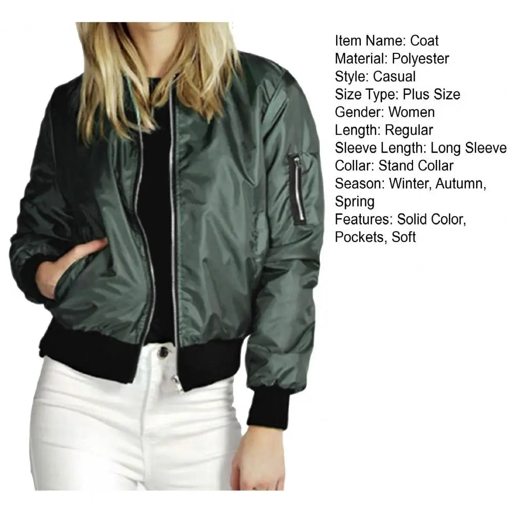 Stilig vinterfrakk Løs vinterjakke med stativkrage i ren farge Cardigan for kvinner Vårjakke holder seg varm