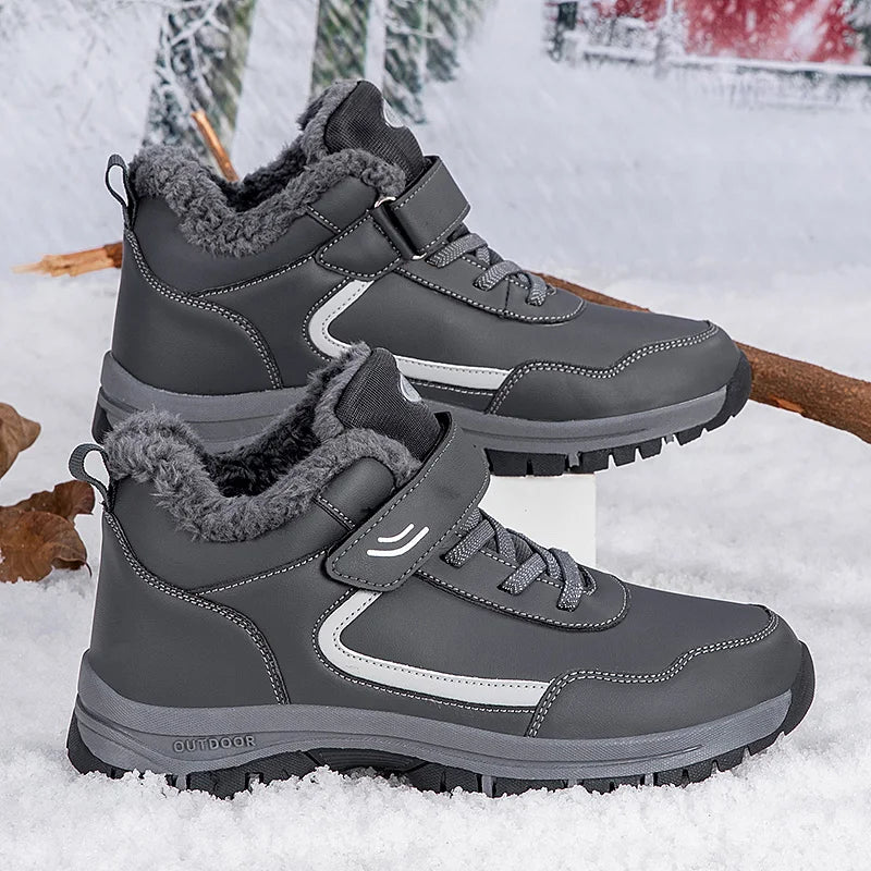 ELUVA Thermal Winter Boots for Men Waterproof Anti Slip Snow Boots Warm Outdoor Hiking Work Boots Non Slip Thermal Winter Shoes