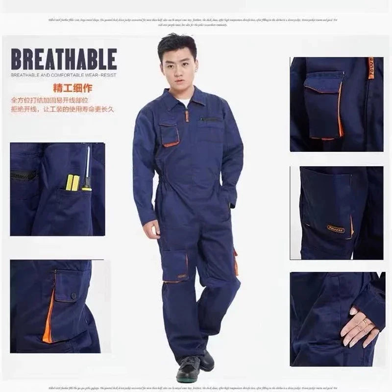 Work Overall Uniform Men Women Working Coveralls Welding Suit Car Repair Workshop Mechanic Plus Size Clothes