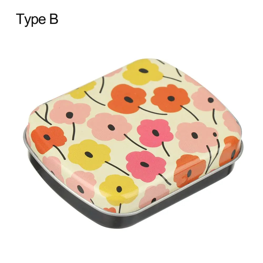 Mini Metal Hinged Tin Box Rectangular Empty Flip Iron Box Candy Tea Container Jewelry Small Storage Case Protable Pill Gift Boxs