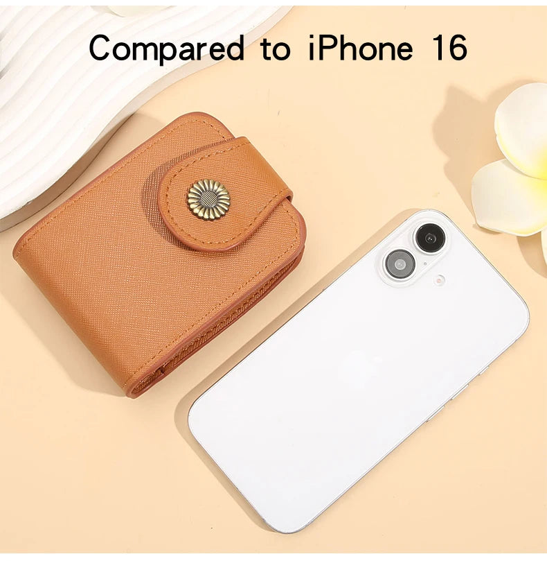 Makeup bag small women's portable makeup box with mirror mouth red envelope storage bag mini women's bag