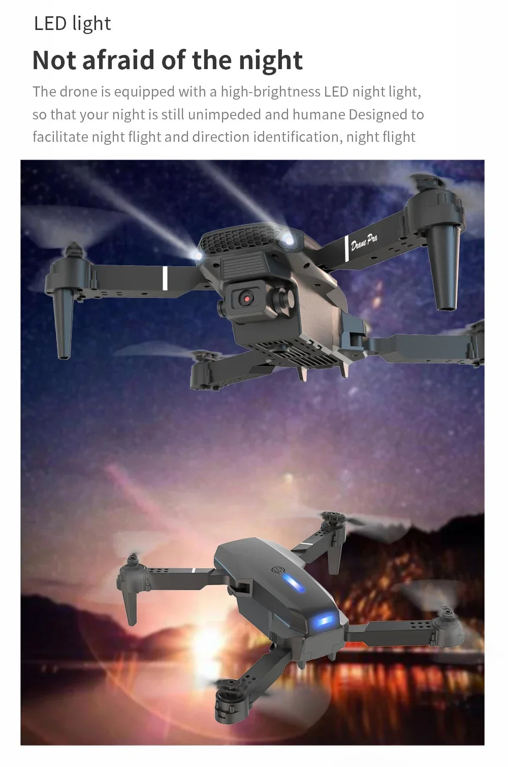 Dron profesional mini de control remoto E88 4K HD con cámara aérea WiFi FPV, cuadricóptero plegable, helicóptero RC, juguete para niños, regalo