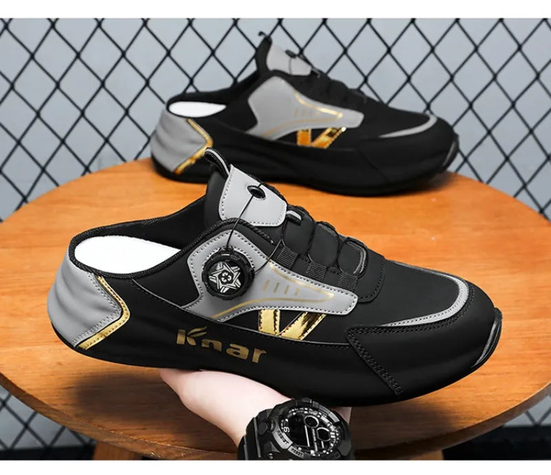 Zapatos de Hombre Moda Verano Suela Blanda Medias Pantuflas Casuales Versátiles Zapatos de Hombre de Moda Tendencia Zapatos Baotou para Exteriores