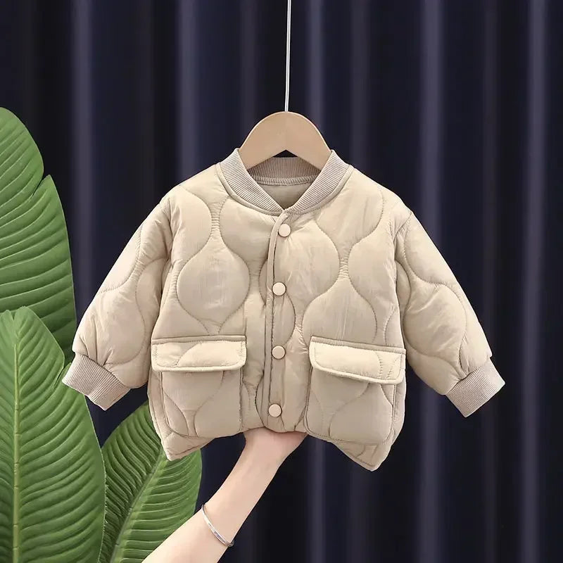 Children Coats Winter Jacket for Girl Boys Winter Top Coat Kids Warm Thicken Velvet Hooded Baby Coats Causal Outerwear